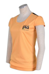 W159 tailor made functional sporty suits ladies' sports short sleeved exercise supplier hong kong 